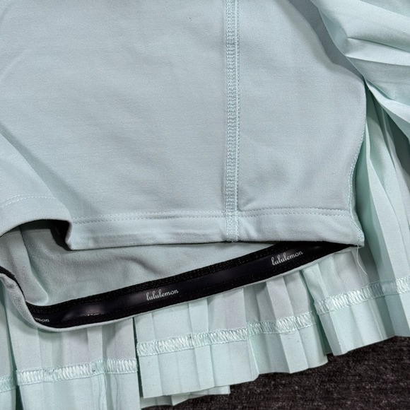 Lululemon Pleat To Street Skirt Women's 8 Tranquil Blue Green Ace Spot Skort - Picture 11 of 13